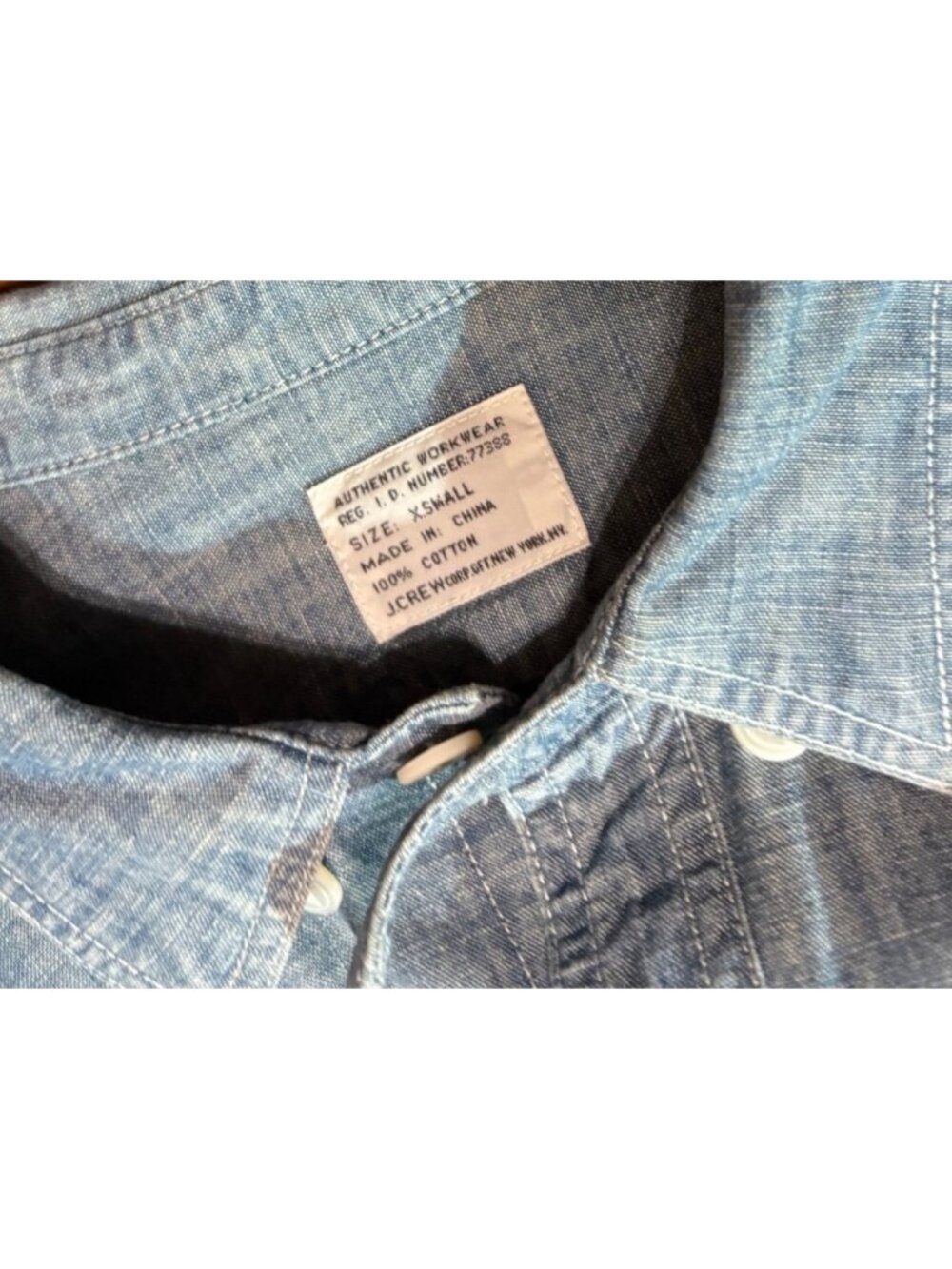 J. Crew Authentic Workwear Women's Blue Denim Chambray Long Sleeve - Picture 4 of 6